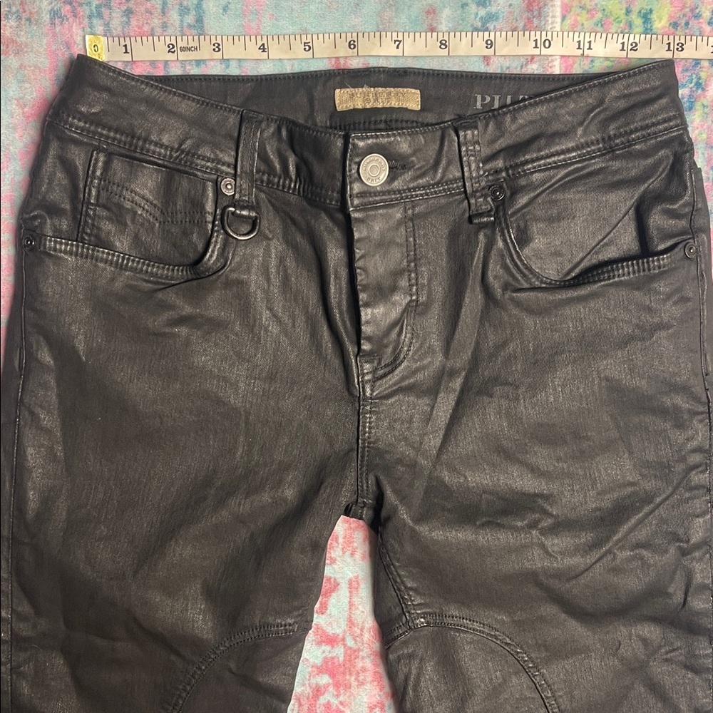 Burberry Brit Black pleather skinny stretch Pants - Picture 6 of 13